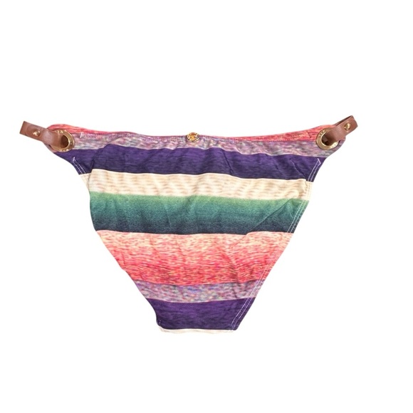VIX Paula Hermanny Women's Hipster Bikini Bottom Striped Size Medium - Picture 2 of 6